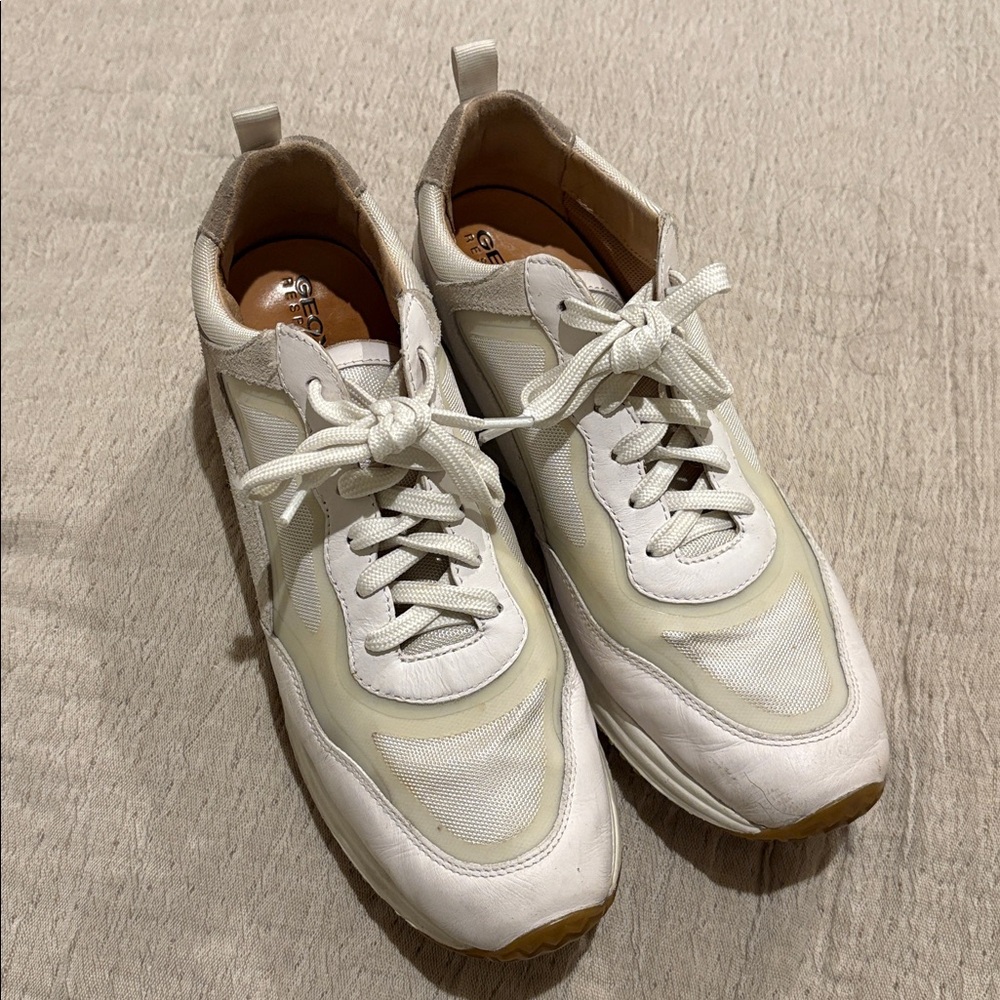 Geox Off-White Athletic Shoes